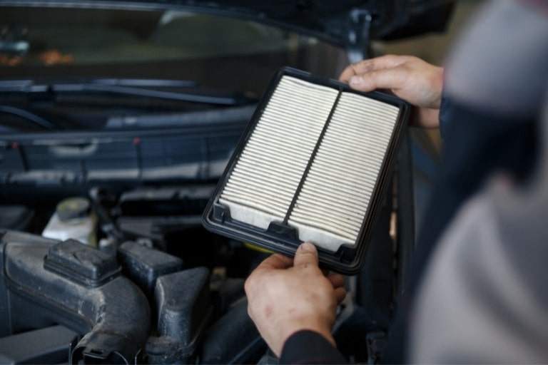 Dirty Air Filter in car can be a Reasons Why Your Car Air Conditioner Is Blowing Hot Air