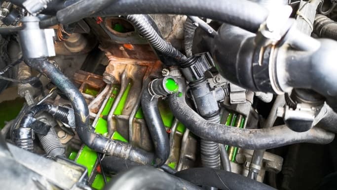Third Car Radiator Leak Symptom - Discoloured Fluid